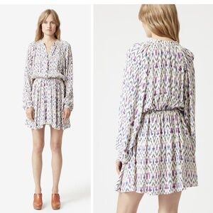 LN Isabel Marant Etoile Ikat Amandine Mini Dress Blouson 38 4-6